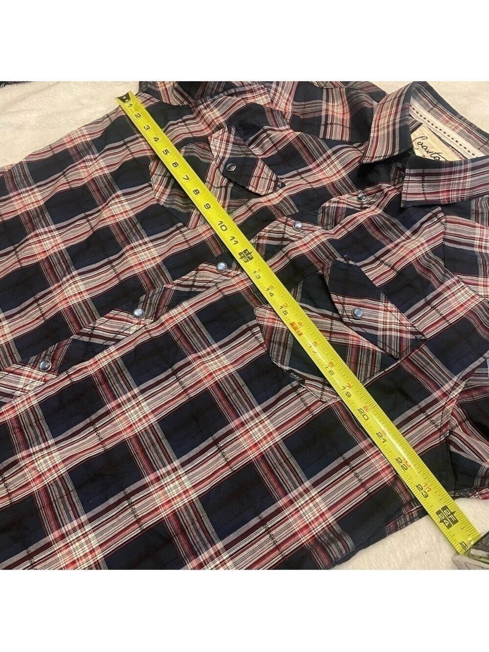 Costal Men’s Western Plaid Snap Button Shirt XL - Picture 12 of 14
